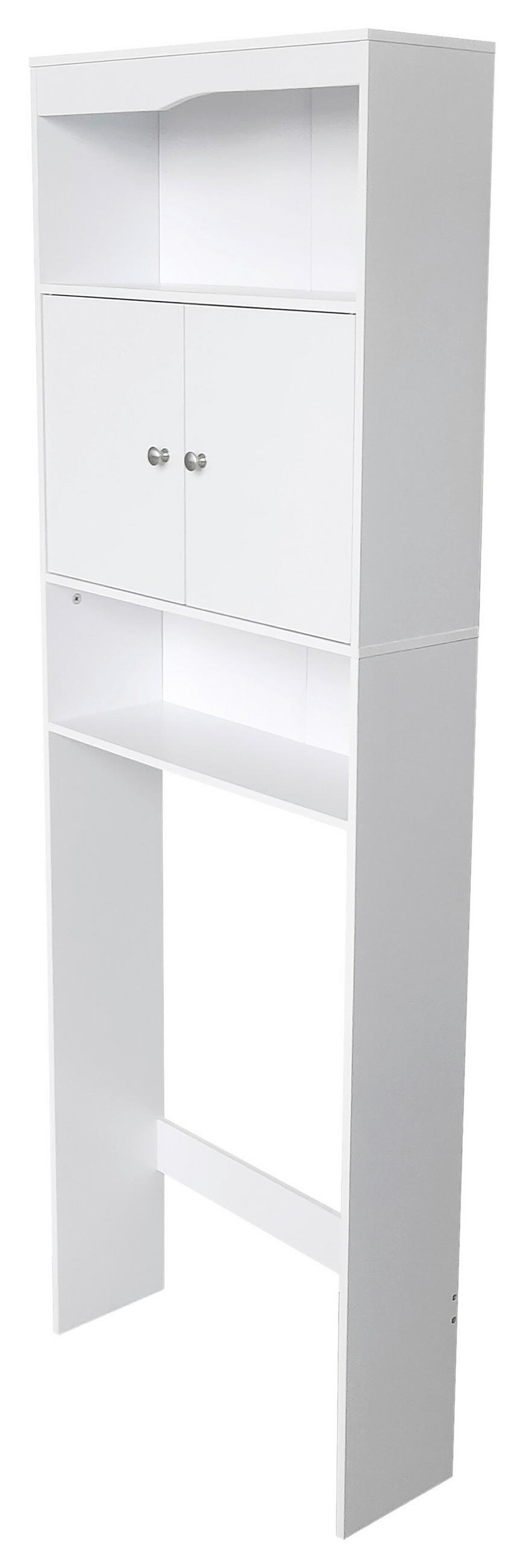 WASCHMASCHINENSCHRANK  63/178/20 cm  - Edelstahlfarben/Weiß, KONVENTIONELL, Holzwerkstoff/Metall (63/178/20cm) - MID.YOU