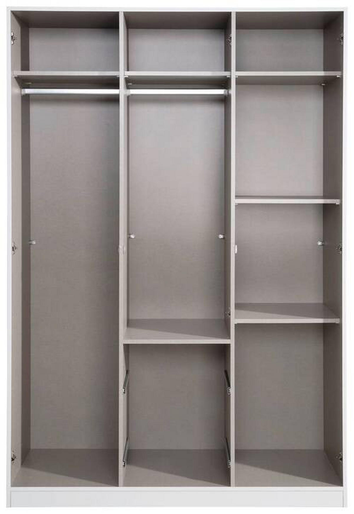 DREHTÜRENSCHRANK in Weiss  - Weiss, Basics, Glas/Holzwerkstoff (136/197/54cm) - Xora