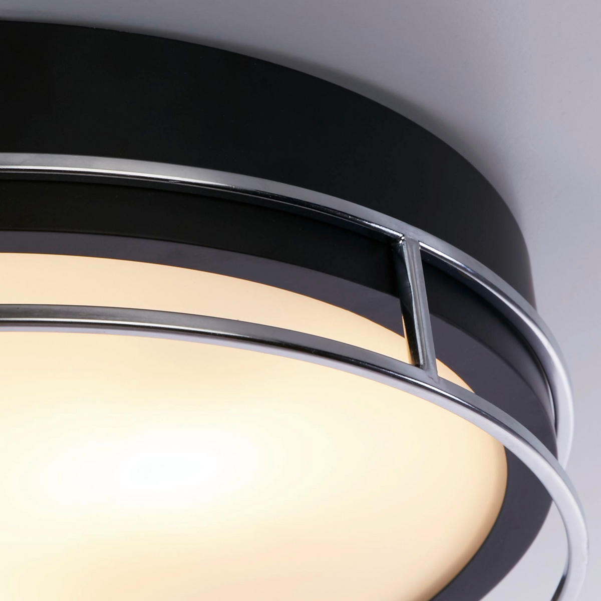 TAKLAMPA Phoenix 40/9,5 cm  - svart, Modern, metall/glas (40/9,5cm)