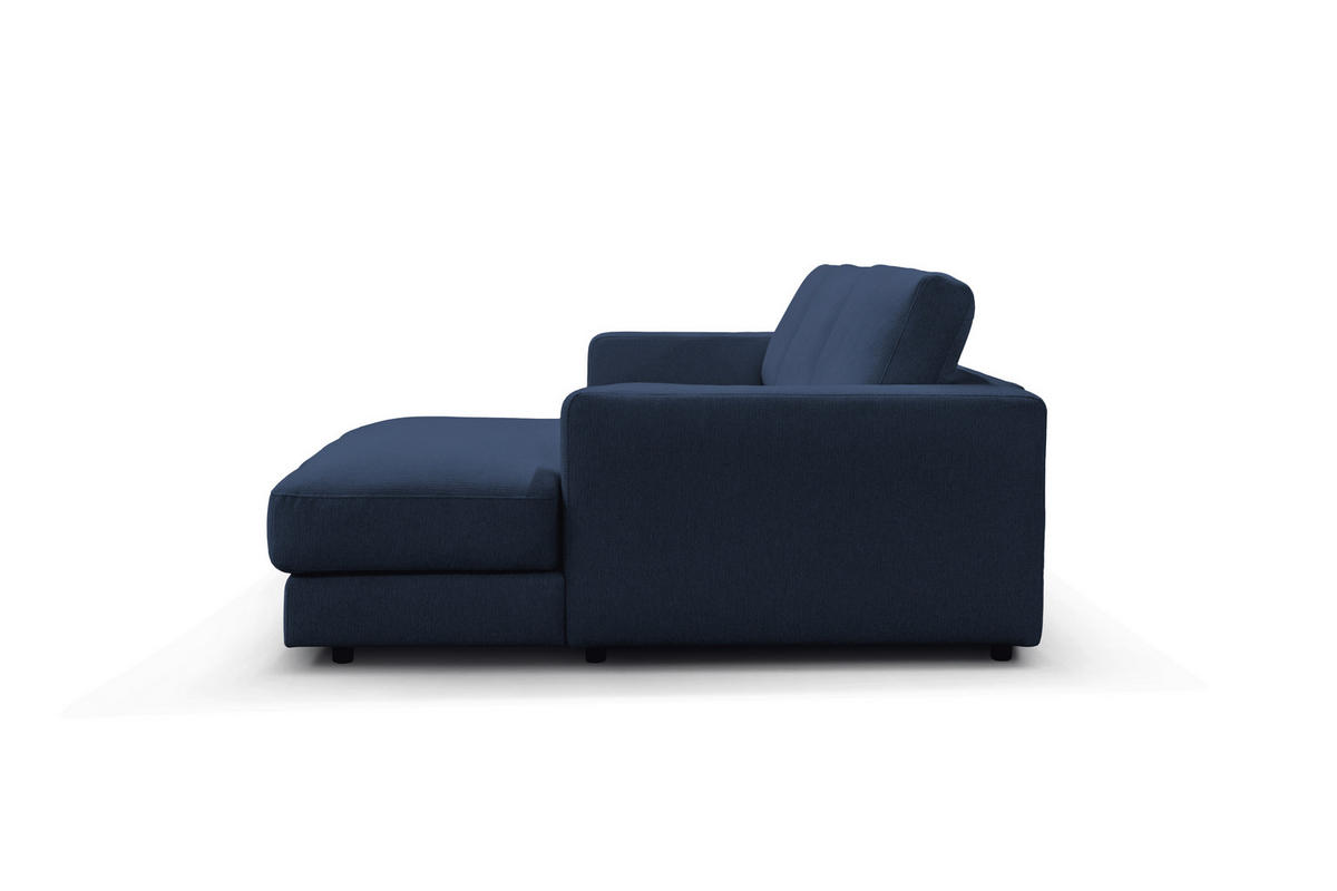 ECKSOFA VIGO Dunkelblau  - Schwarz/Dunkelblau, Design, Textil (303/172cm) - MID.YOU