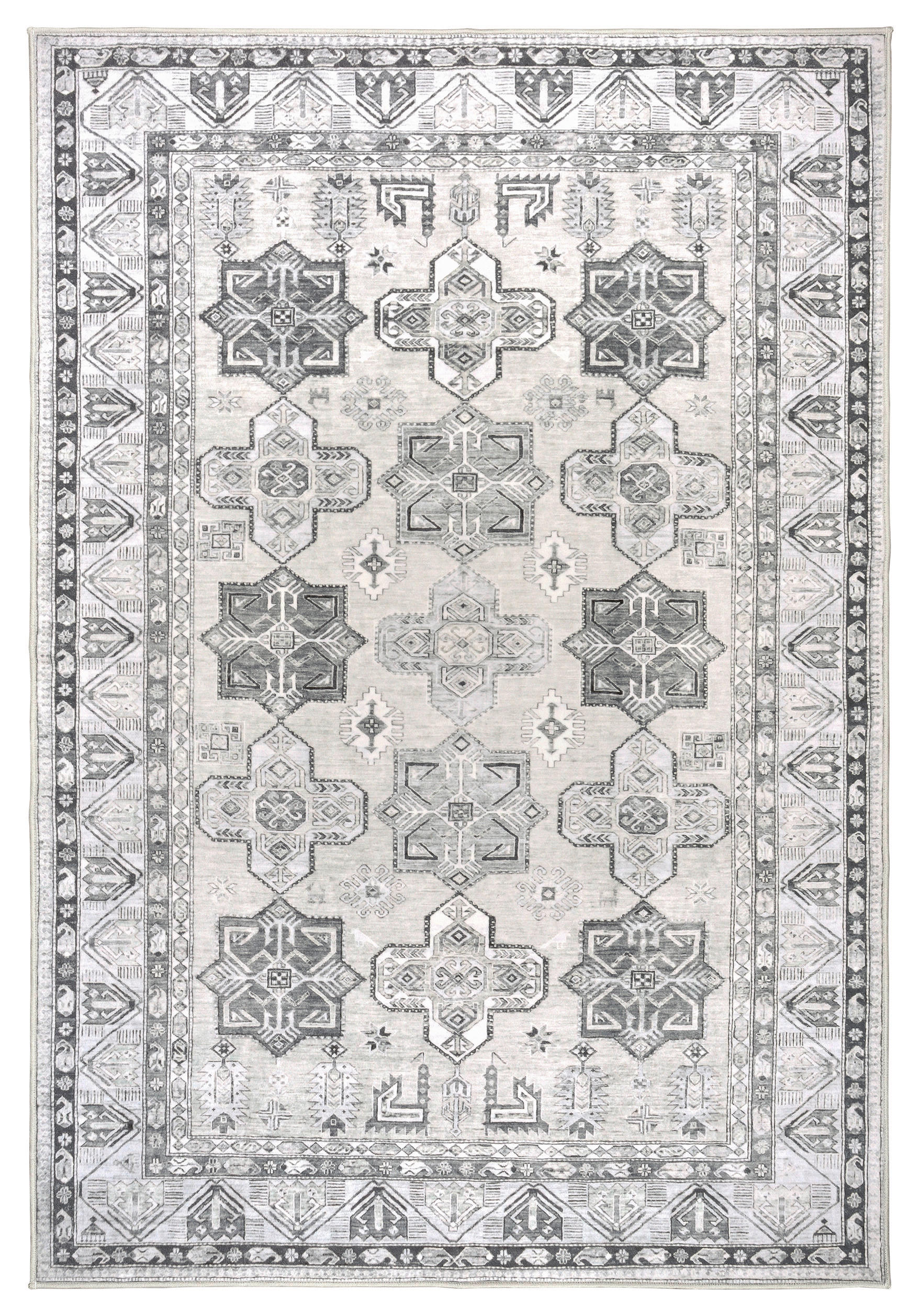 KOBEREC TKANÝ NA PLOCHO, 130/190 cm, světle šedá, šedobéžová - světle šedá/šedobéžová, Design, textil/plast (130/190cm) - Lindorug