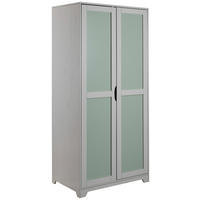 DREHTÜRENSCHRANK 2-türig Kiefer massiv Hellgrau, Salbeigrün  - Salbeigrün/Hellgrau, MODERN, Holz (92/205/59.5cm) - MID.YOU