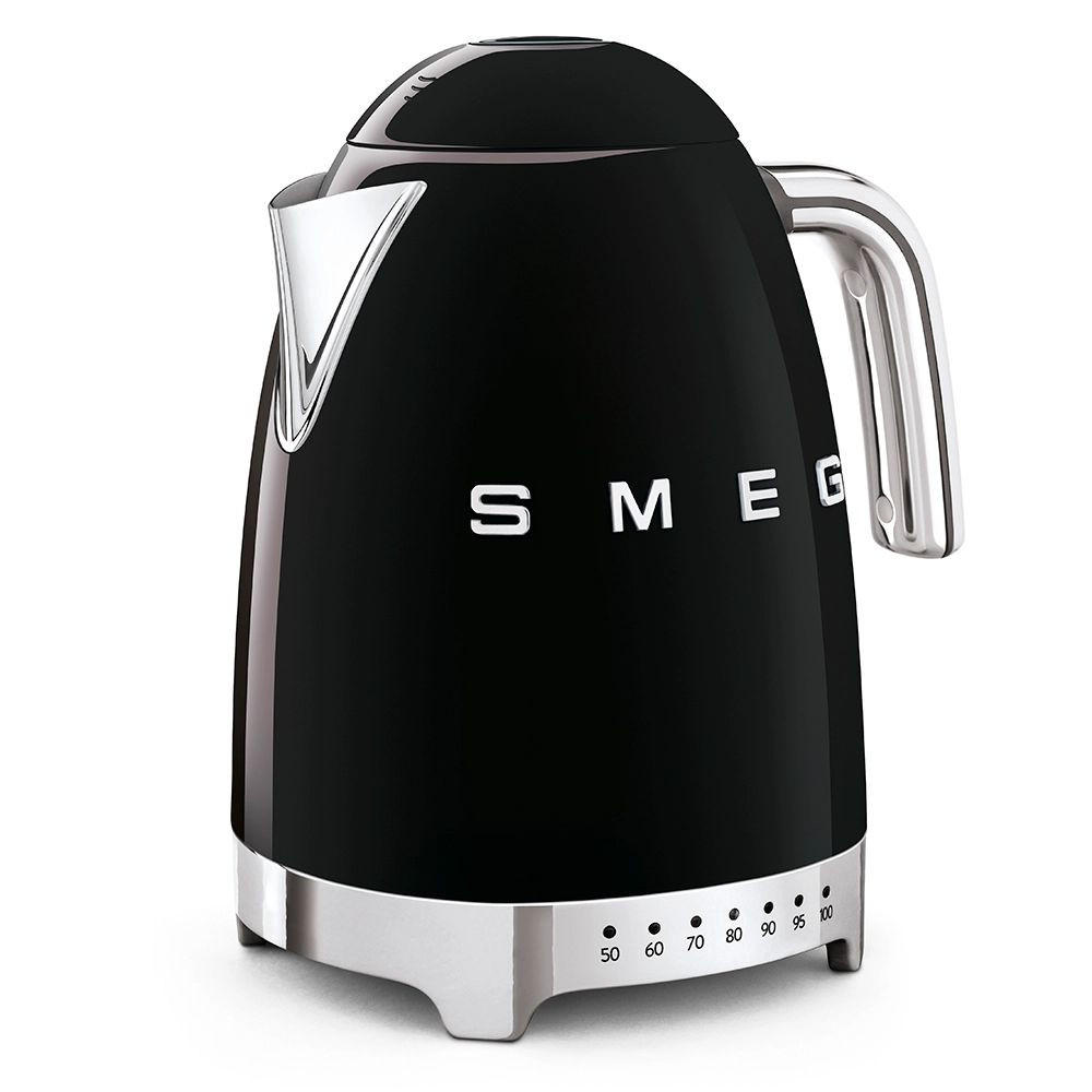 WASSERKOCHER 1,7 l  - Chromfarben/Schwarz, Design, Metall (22,30/28/17,10cm) - SMEG