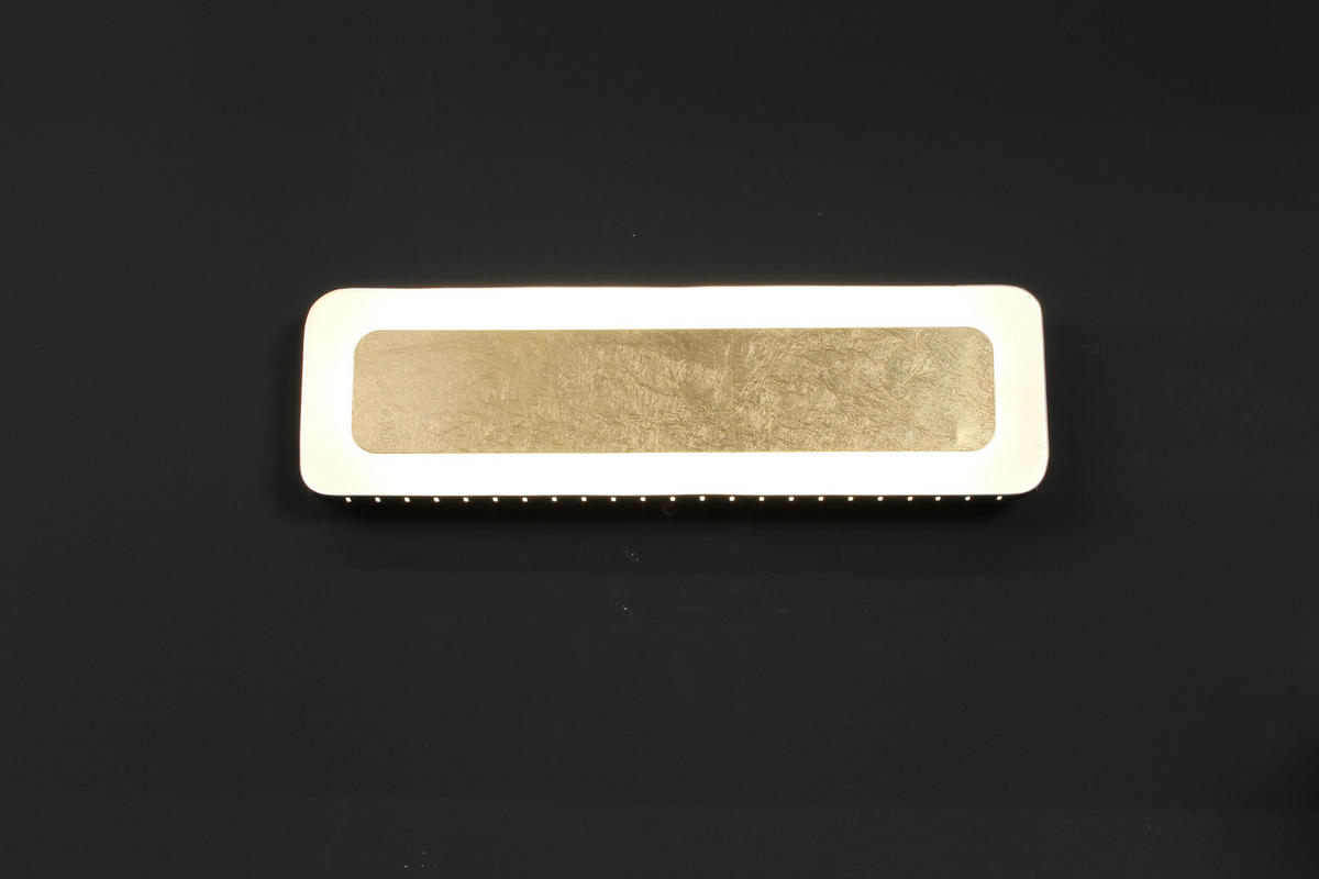 LED-WANDLEUCHTE 40/12/4,5 cm   - Goldfarben/Schwarz, Design, Metall (40/12/4,5cm)