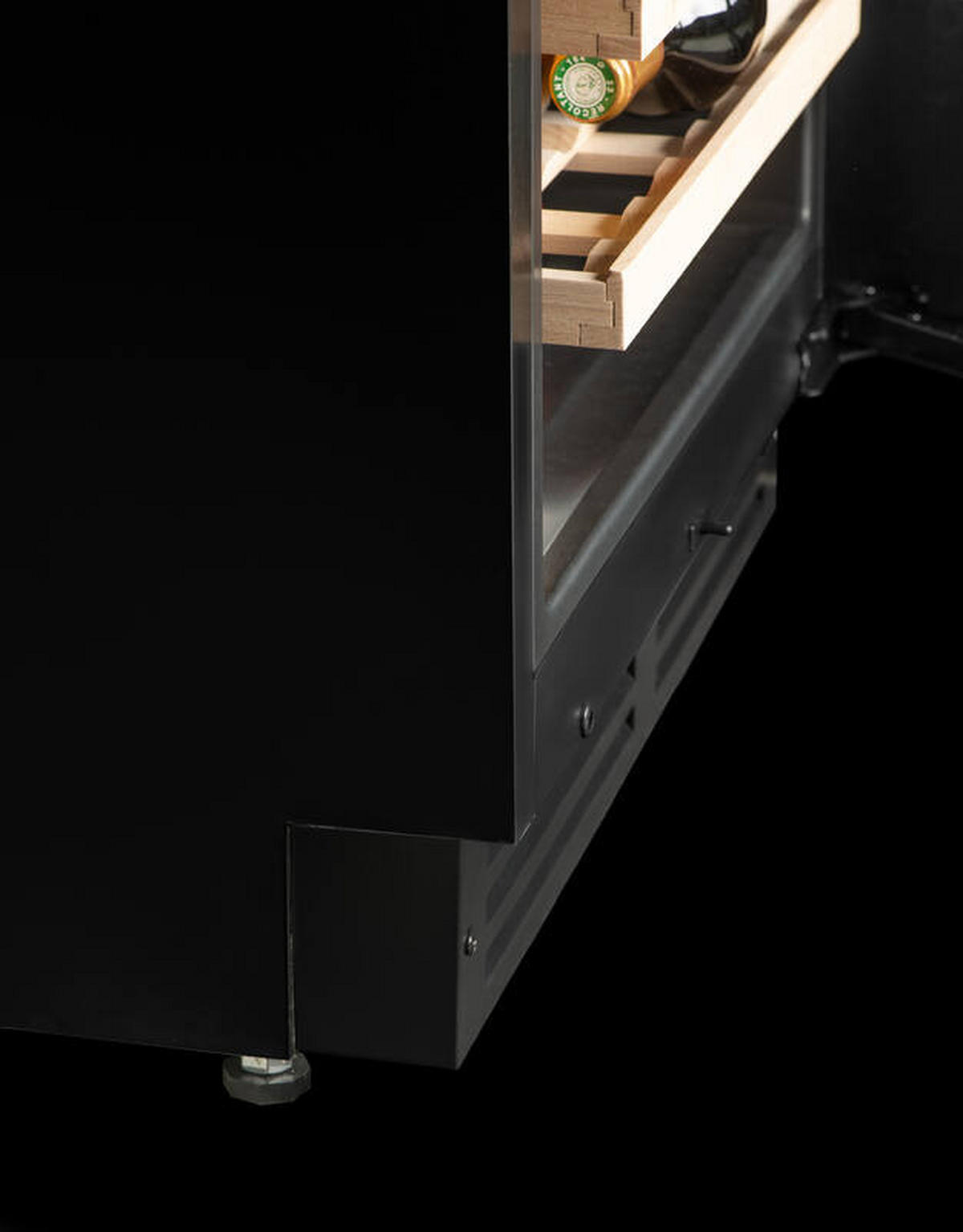 WEINKÜHLSCHRANK AVU50PLATINUM  - Schwarz, Basics, Glas/Holz (59,5/81,7/57,0cm)