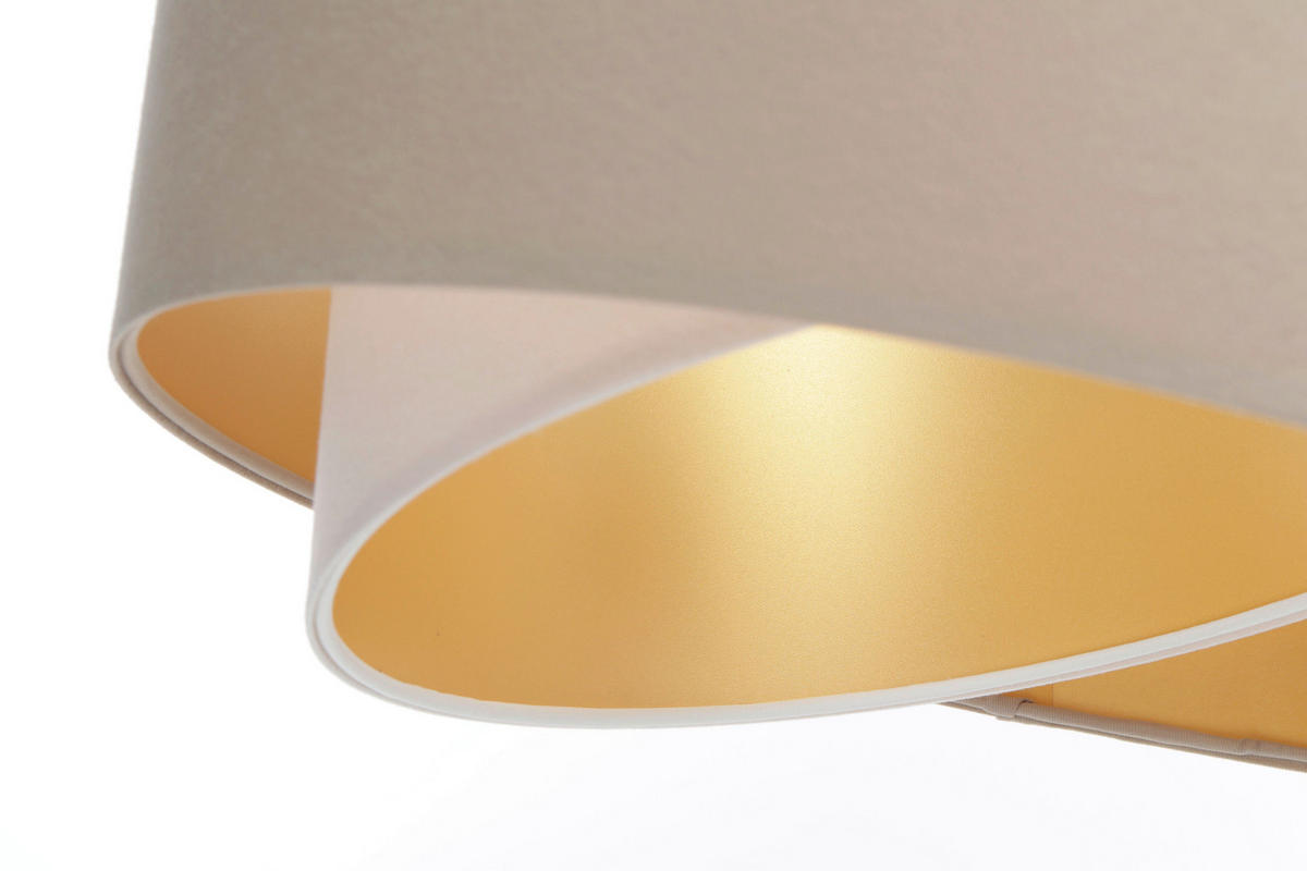 HÄNGELEUCHTE Galaxy 50/93 cm   - Beige/Goldfarben, Design, Kunststoff/Textil (50/93cm)