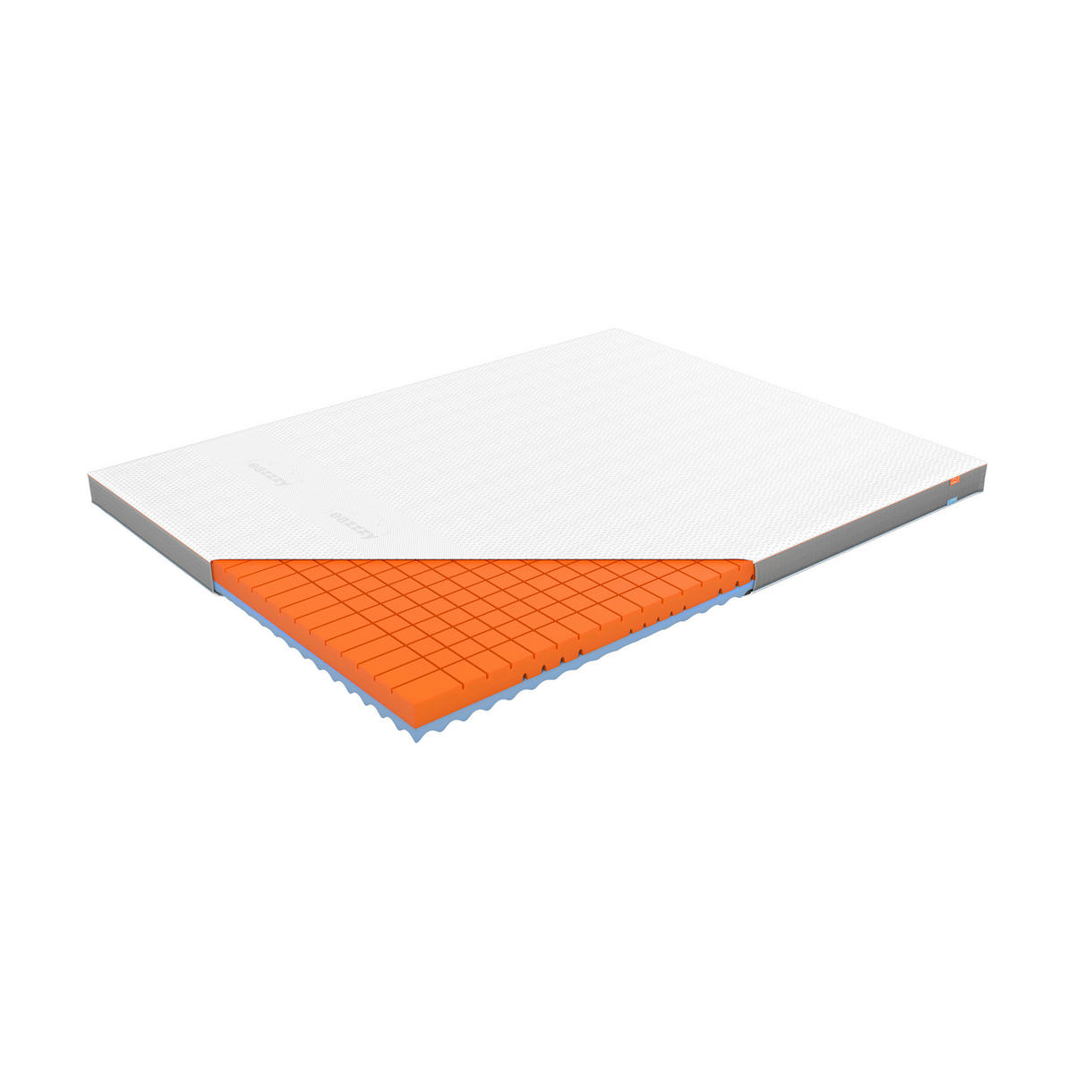 TOPPER Eazzzy Topper Premium Cube Advance 160/200 cm Höhe ca.  - Weiß, Basics, Kunststoff (160/200cm) - Genius