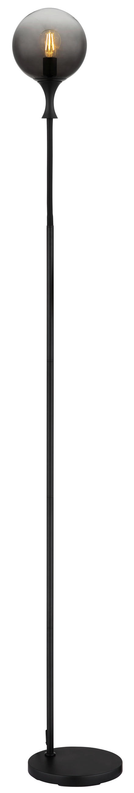 STEHLEUCHTE - Schwarz/Grau, Design, Glas/Metall (29/25/152cm) - Globo