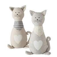 ZARÁŽKA NA DVERE - sivá/béžová, Basics, textil/kameň (18/11/32cm)