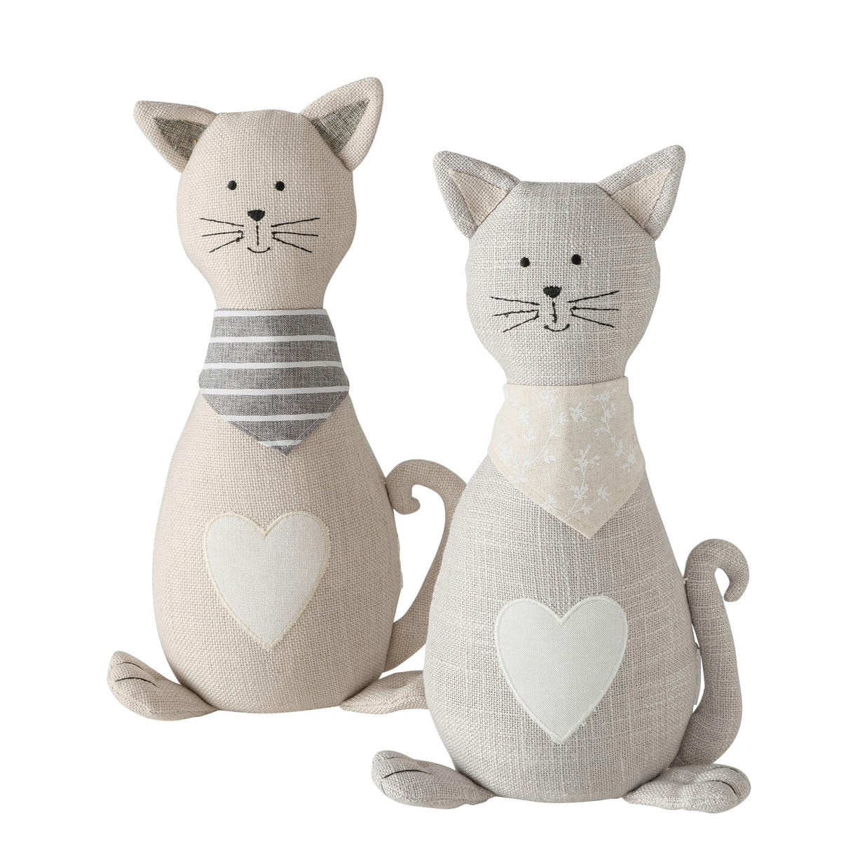 ZARÁŽKA NA DVERE - sivá/béžová, Basics, textil/kameň (18/11/32cm)