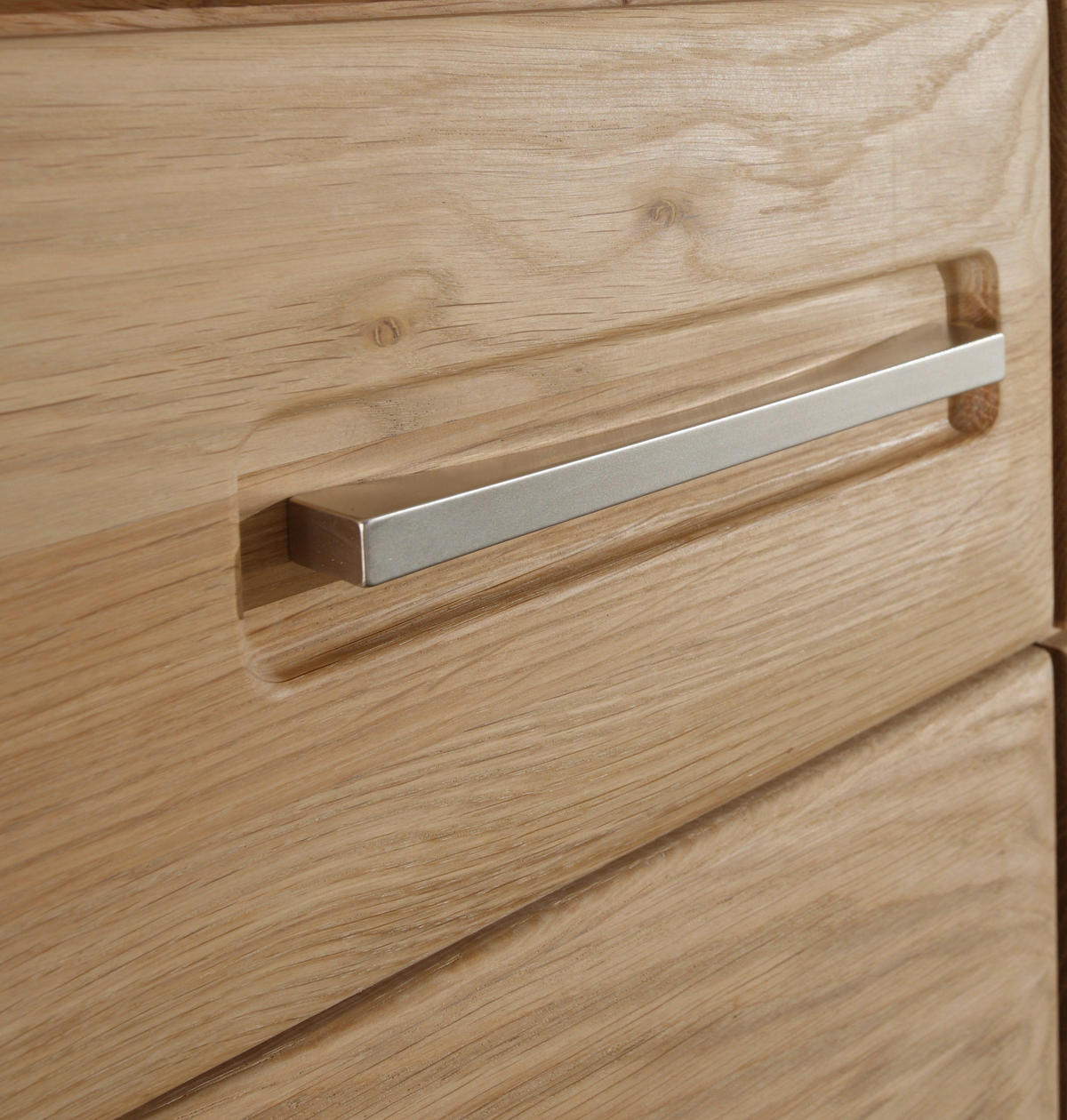 WOHNWAND  in Eichefarben  303/209/51 cm  - Eichefarben/Silberfarben, Design, Glas/Holz (303/209/51cm) - Livetastic