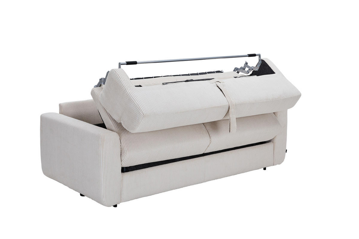 SCHLAFSOFA Cord Rot  - Rot/Schwarz, Design, Kunststoff/Textil (200/84/98cm) - Novel