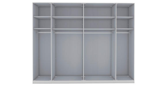 FALTTÜRENSCHRANK 250/216/58 cm 6-türig  - Schieferfarben/Eiche Bianco, KONVENTIONELL, Glas/Holzwerkstoff (250/216/58cm) - Dieter Knoll