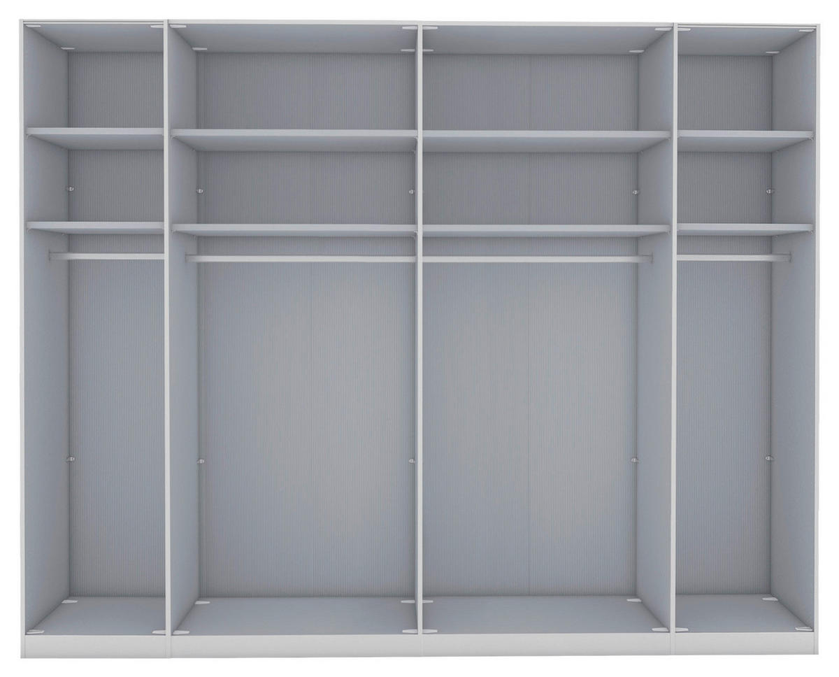 FALTTÜRENSCHRANK in Champagner, Eiche Bianco  - Schieferfarben/Eiche Bianco, Konventionell, Glas/Holzwerkstoff (250/216/58cm) - Dieter Knoll