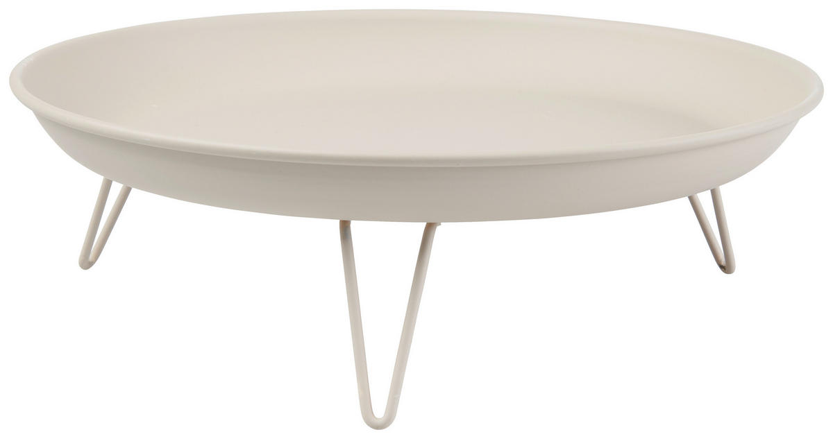 POSLUŽAVNIK ZA SERVIRANJE       30,5/10 cm       - siva, Trend, metal (30,5/10cm) - Ambia Home
