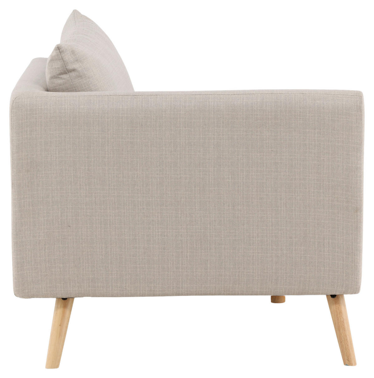 RÉCAMIERE in Leinenoptik Beige  - Beige, Design, Holz/Textil (174/80/93cm) - Livetastic