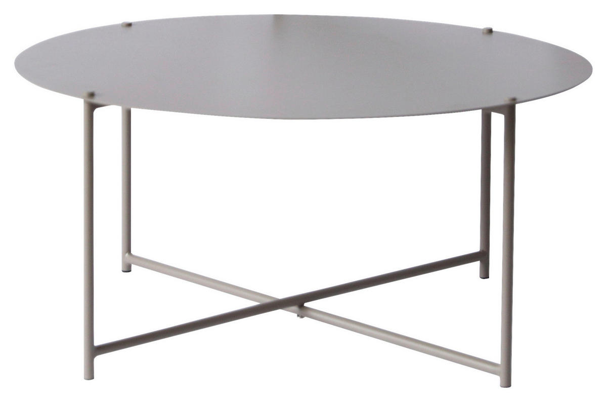 COUCHTISCH 83/83/40 cm rund Taupe  - Taupe/Anthrazit, Design, Metall (83/83/40cm) - Xora