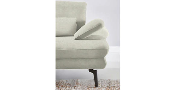 ECKSOFA in Velours Ecru 180/310 cm - Ecru/Schwarz, Design, Textil/Metall (180/310cm) - Dieter Knoll