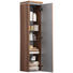 SEITENSCHRANK 30/132/30 cm - Chromfarben/Eichefarben, Design, Glas/Holzwerkstoff (30/132/30cm) - Novel SEITENSCHRANK 30/132/30 cm - Chromfarben/Eichefarben, Design, Glas/Holzwerkstoff (30/132/30cm) - Novel