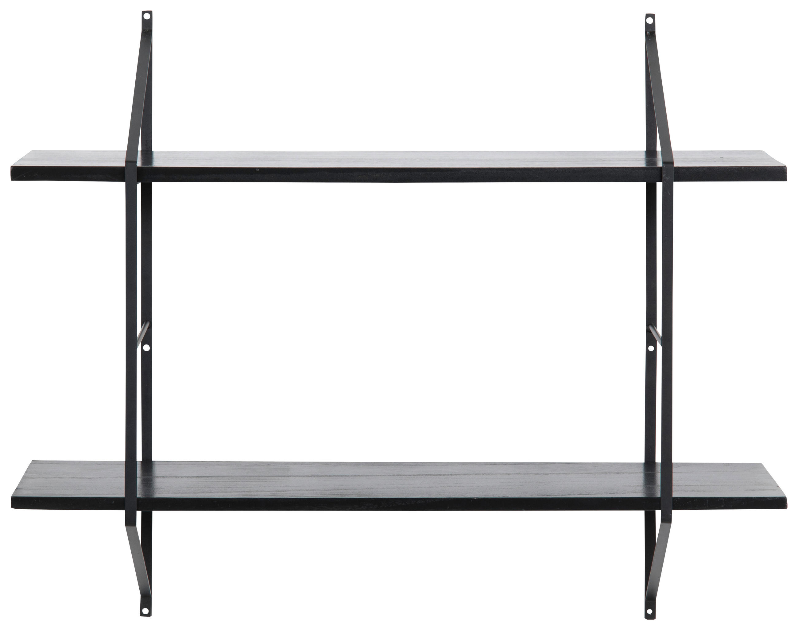 WANDREGAL 76/63/25,5 cm  - Schwarz, MODERN, Holz/Metall (76/63/25,5cm) - MID.YOU