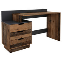 SCHREIBTISCH 138/51,5/83,5 cm  in Anthrazit, Alteiche  - Alteiche/Anthrazit, MODERN, Holzwerkstoff (138/51,5/83,5cm) - MID.YOU