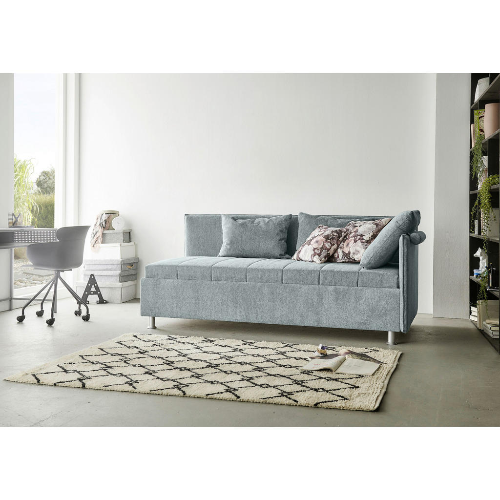 Thumbnail - Beldomo - Sleep Polsterliege, Türkis, Textil, furniert, H3, Höhe ca. 21 cm, 100x200 cm, Goldenes M, Made in EU, Bezug ab...
