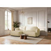 ECKSOFA VELU Creme Chenille  - Creme/Schwarz, Design, Textil (175/270cm) - MID.YOU
