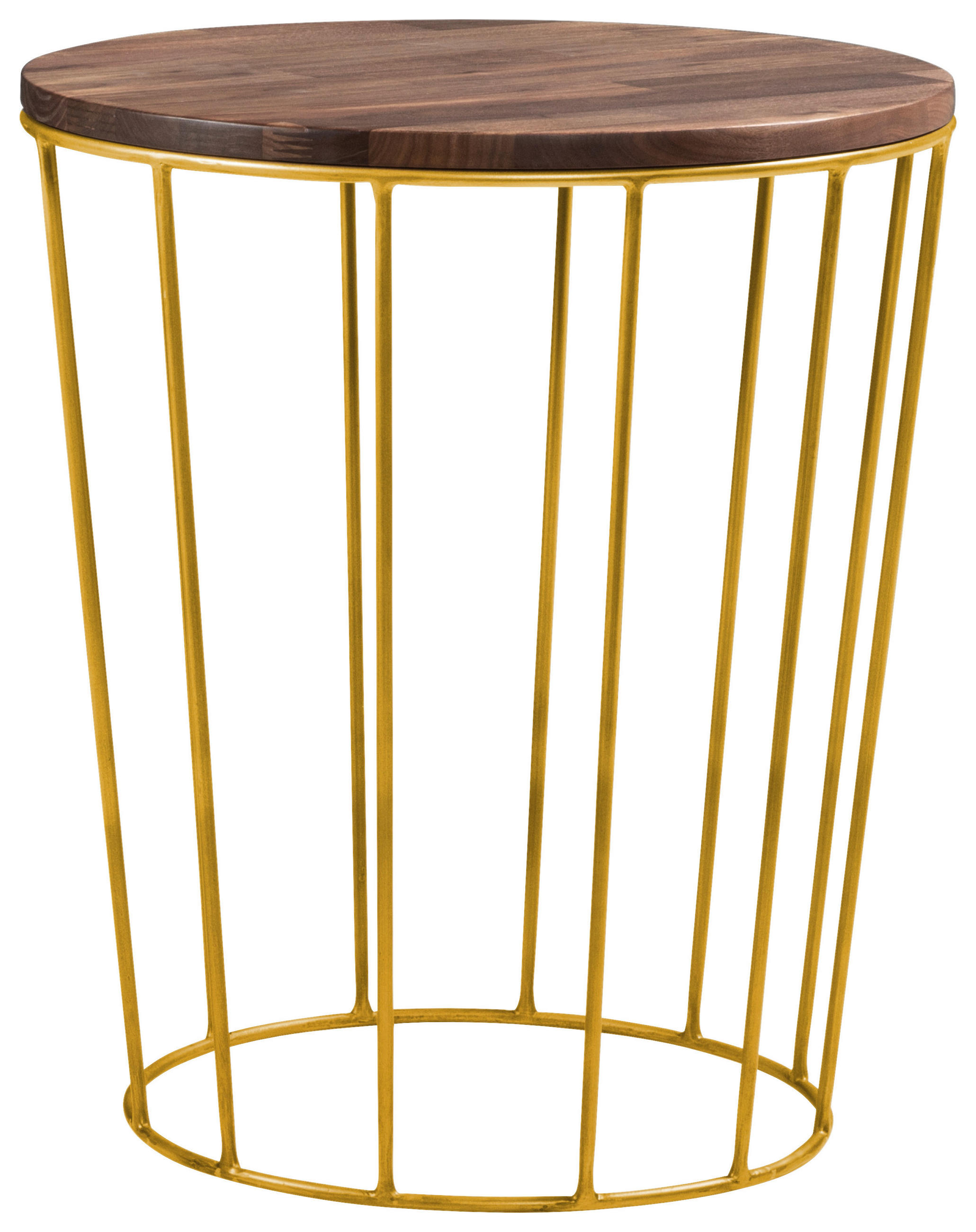 NACHTSCHRANK 48/52/48 cm Nussbaum massiv  - Nussbaumfarben/Bronzefarben, Design, Holz/Metall (48/52/48cm) - Hasena