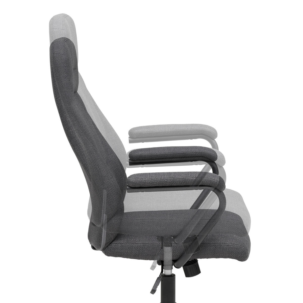 DREHSTUHL Webstoff Anthrazit, Schwarz  - Anthrazit/Schwarz, MODERN, Kunststoff/Textil (60/106-114/65cm) - MID.YOU