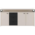 SIDEBOARD  in 177,3/87,8/38 cm  - Kaschmir/Schwarz, KONVENTIONELL, Holzwerkstoff/Kunststoff (177,3/87,8/38cm) - Xora