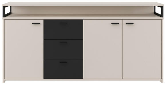 SIDEBOARD  in 177,3/87,8/38 cm  - Kaschmir/Schwarz, KONVENTIONELL, Holzwerkstoff/Kunststoff (177,3/87,8/38cm) - Xora