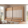 SCHWEBETÜRENSCHRANK  in Eiche Artisan, Kaschmir  - Kaschmir/Schwarz, Design, Glas/Holzwerkstoff (252/222/68cm) - Dieter Knoll