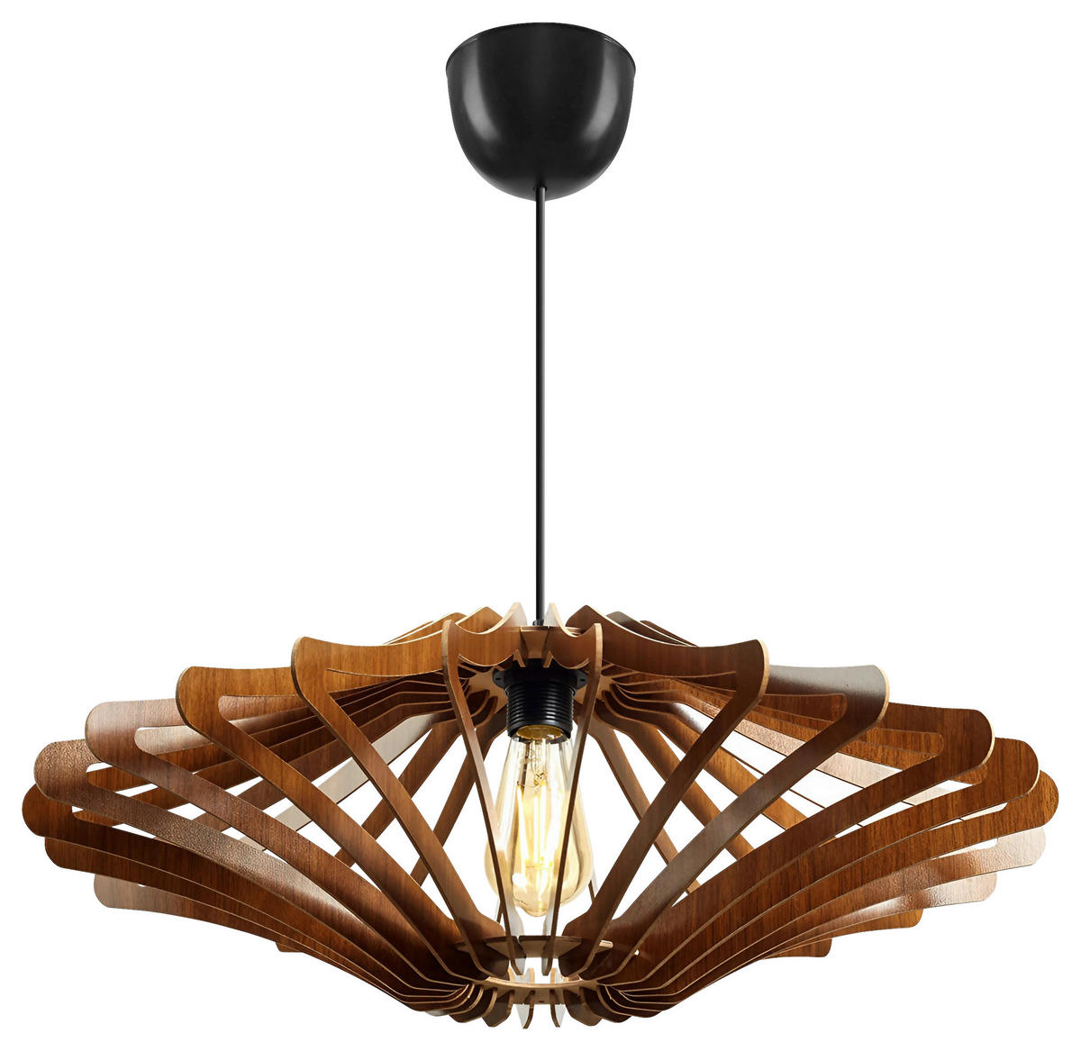 HÄNGELEUCHTE 47/55 cm   - Beige, Design, Holzwerkstoff (47/55cm) - P & B