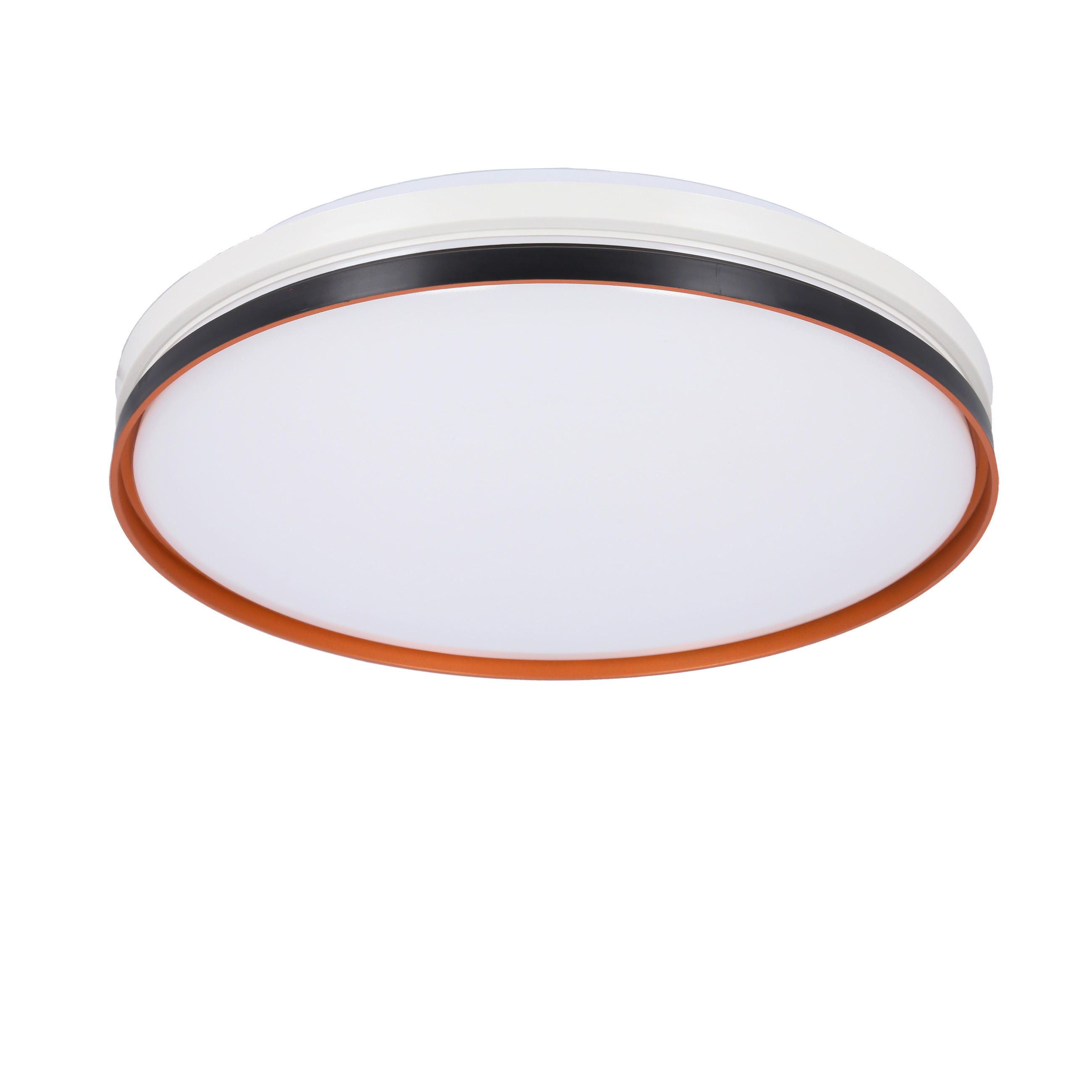 LED-TAKLAMPA Montana 40/40/7 cm  - vit/svart, Klassisk, metall/plast (40/40/7cm)