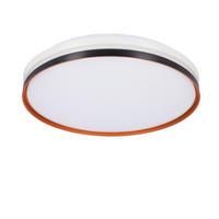 LED-TAKLAMPA Montana 40/40/7 cm  - vit/svart, Klassisk, metall/plast (40/40/7cm)