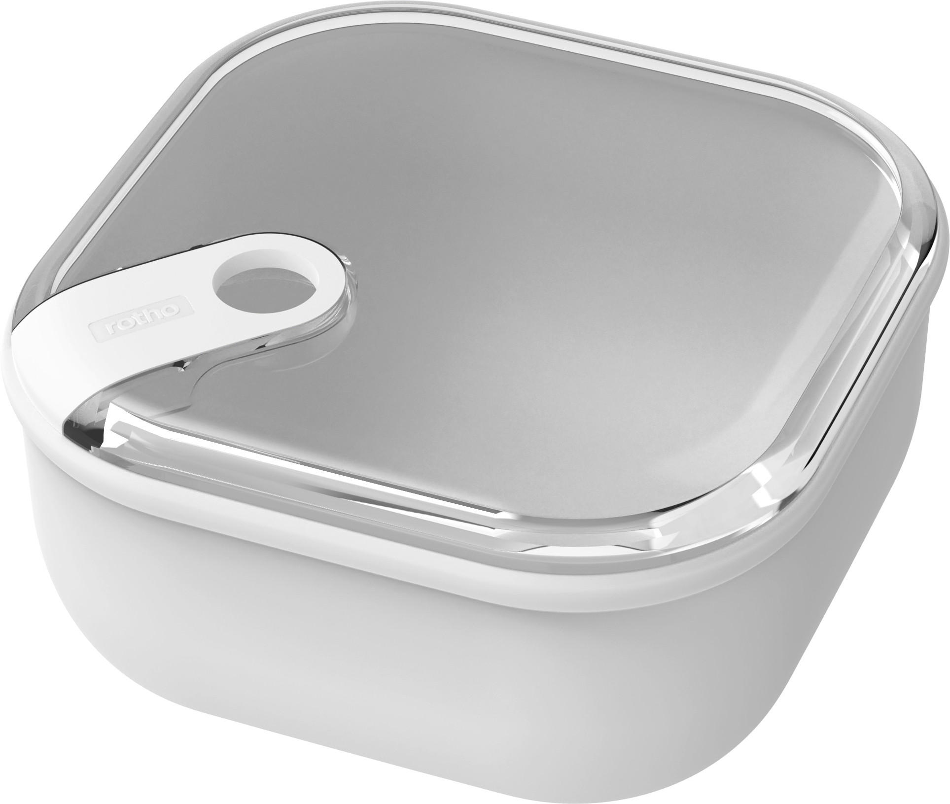 KRABIČKA NA POTRAVINY  - bílá/průhledné, Basics, plast (16/16/8,7cm) - Rotho