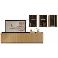 WOHNWAND  in Eichefarben, Dunkelgrau  326,3/159,5/47,5 cm  - Dunkelgrau/Eichefarben, Natur, Glas/Naturmaterialien (326,3/159,5/47,5cm) - Walden