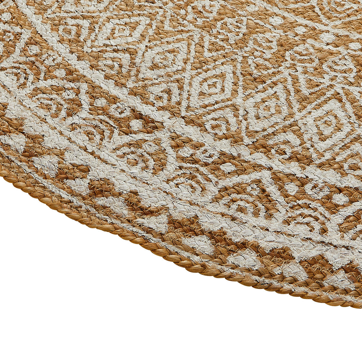 JUTOVÝ KOBEREC, 120 cm přírodní barvy, bílá - bílá/přírodní barvy, Natur, textil (120cm) - Linea Natura