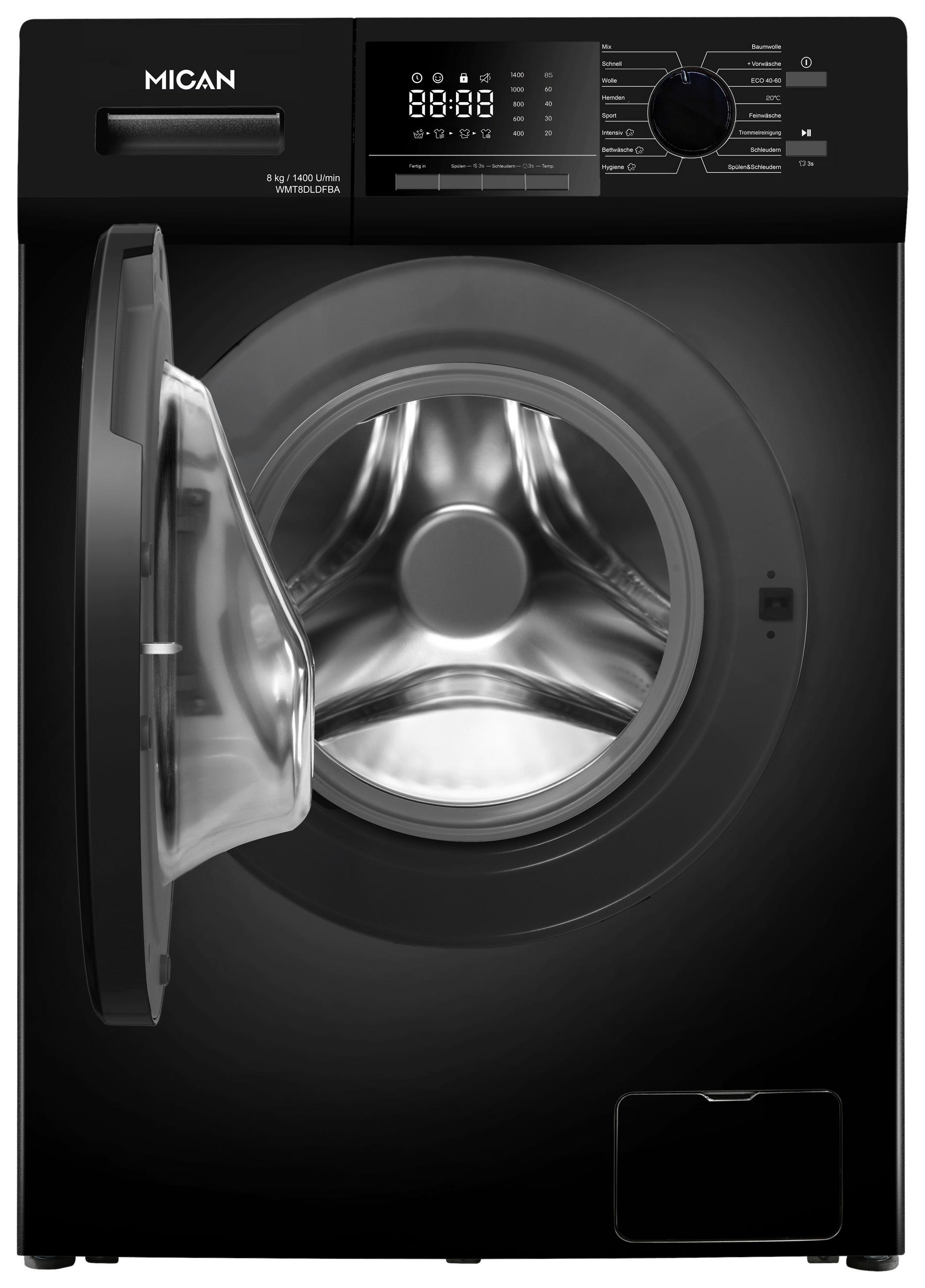 WASCHMASCHINE WMT8DLDFBA  - Schwarz, Basics, Metall (52/59,5/85cm) - Mican