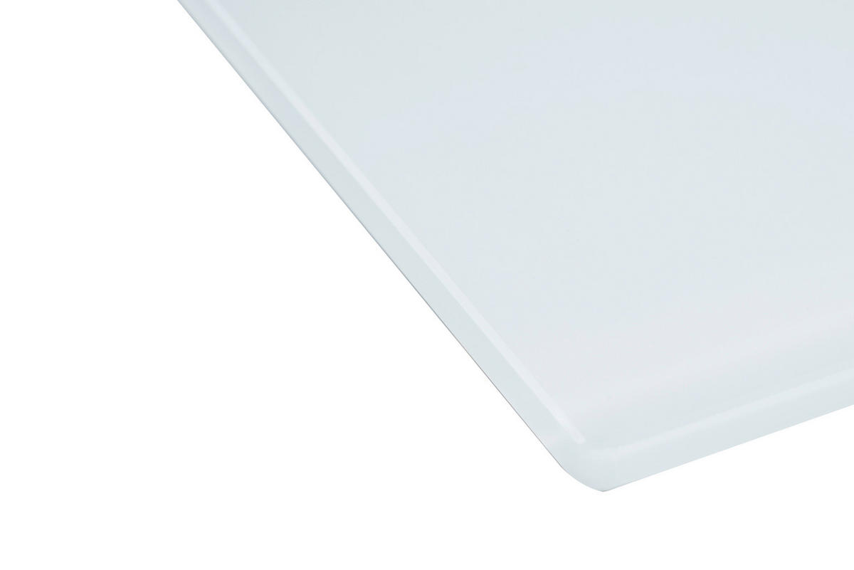 ESSTISCH  Metall, Glas ausziehbar rechteckig Weiß, Edelstahlfarben  - Edelstahlfarben/Weiß, Design, Glas/Metall (120-179/80/76cm) - Novel
