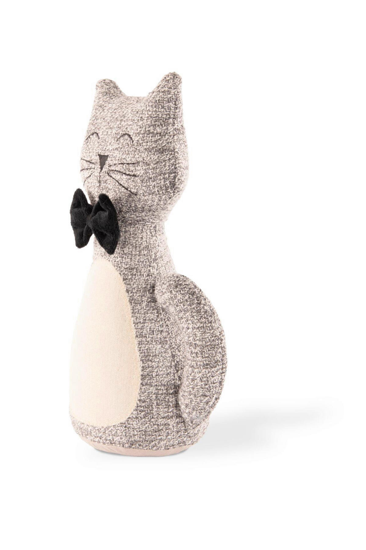 STOPER ZA VRATA svetlosiva  tekstil  - svetlosiva, Osnovno, kamen/tekstil (30/12/23cm)