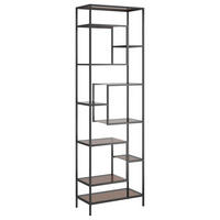 REGAL Anthrazit, Schwarz  - Anthrazit/Schwarz, Design, Glas/Metall (60/195/30cm) - Kare-Design