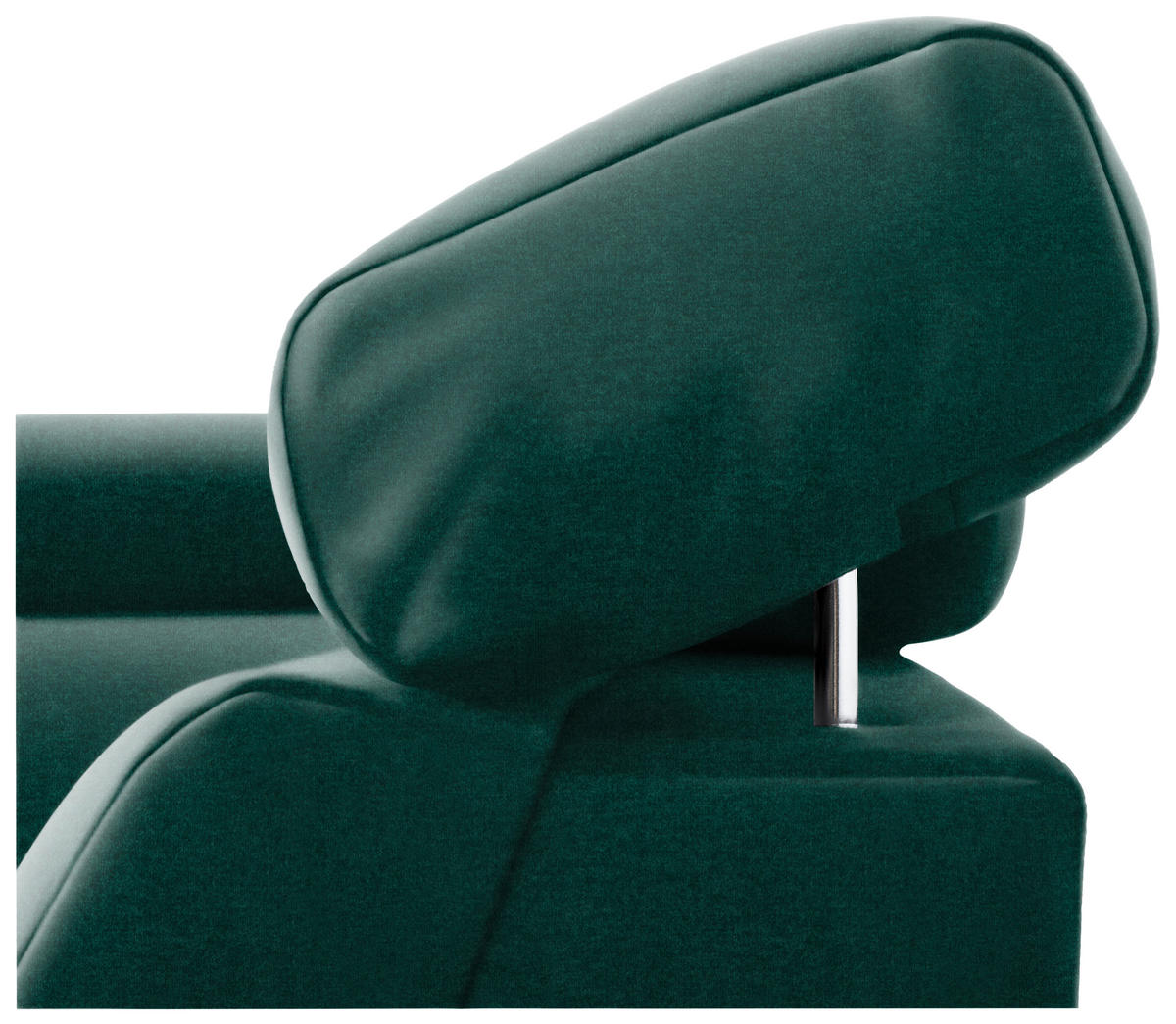 ECKSOFA Grün Samt  - Chromfarben/Grün, KONVENTIONELL, Textil/Metall (271/206cm) - Carryhome