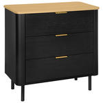 KOMMODE  in 73/75/40 cm  - Eichefarben/Goldfarben, Trend, Holzwerkstoff/Metall (73/75/40cm) - Xora