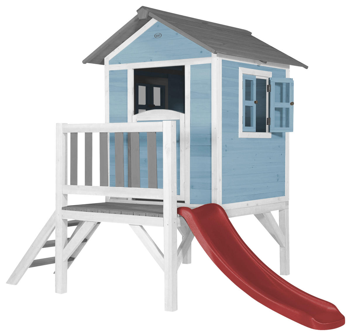 SPIELHAUS 240/189/167 cm  - Blau/Weiss, Konventionell, Holz/Kunststoff (240/189/167cm)