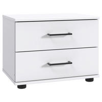 NACHTTISCH 52/40/38 cm  in Weiss  - Weiss/Schwarz, Konventionell, Holzwerkstoff/Kunststoff (52/40/38cm) - Carryhome