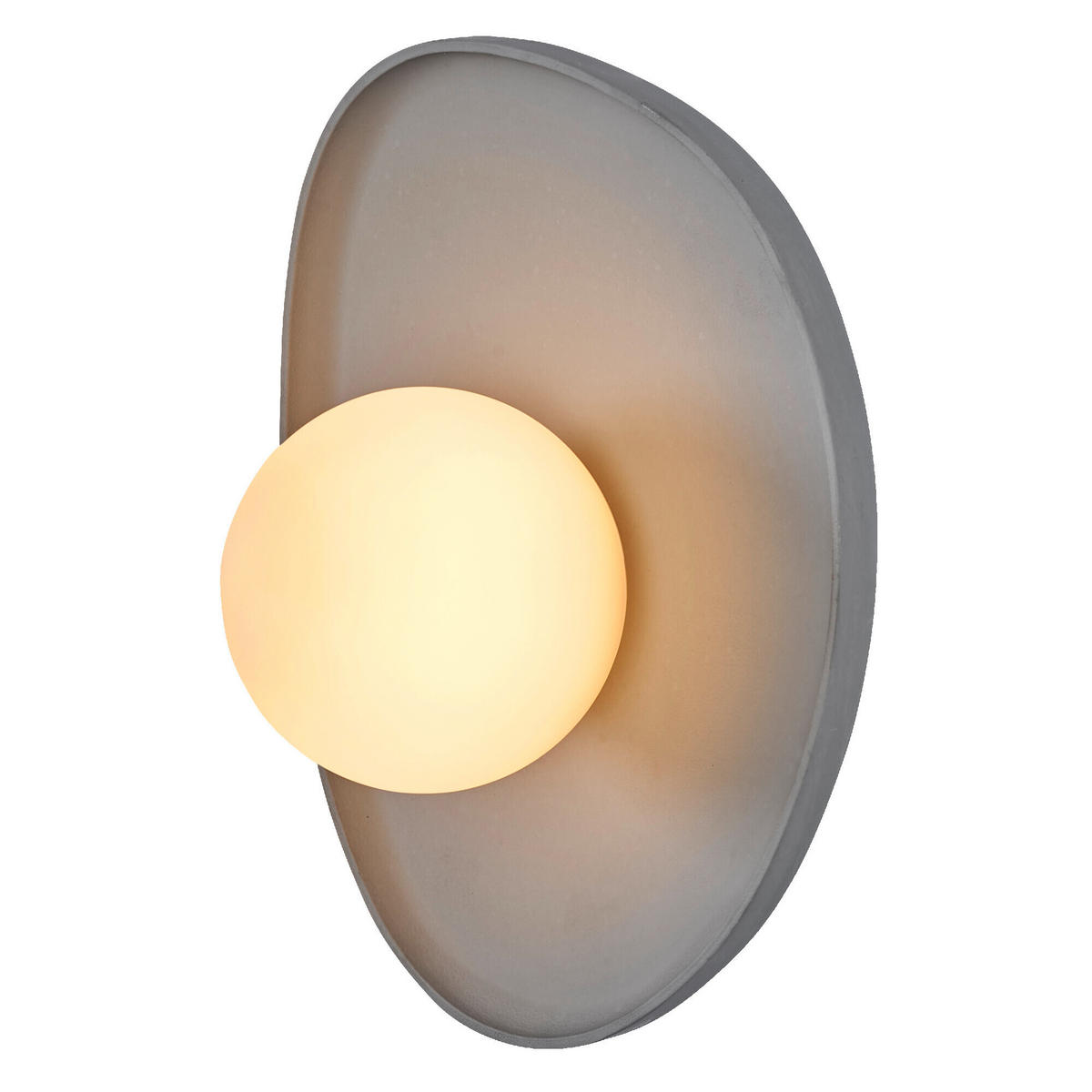 WANDLEUCHTE 20/13,5/26 cm   - Grau, Natur, Glas/Stein (20/13,5/26cm) - Ledvance