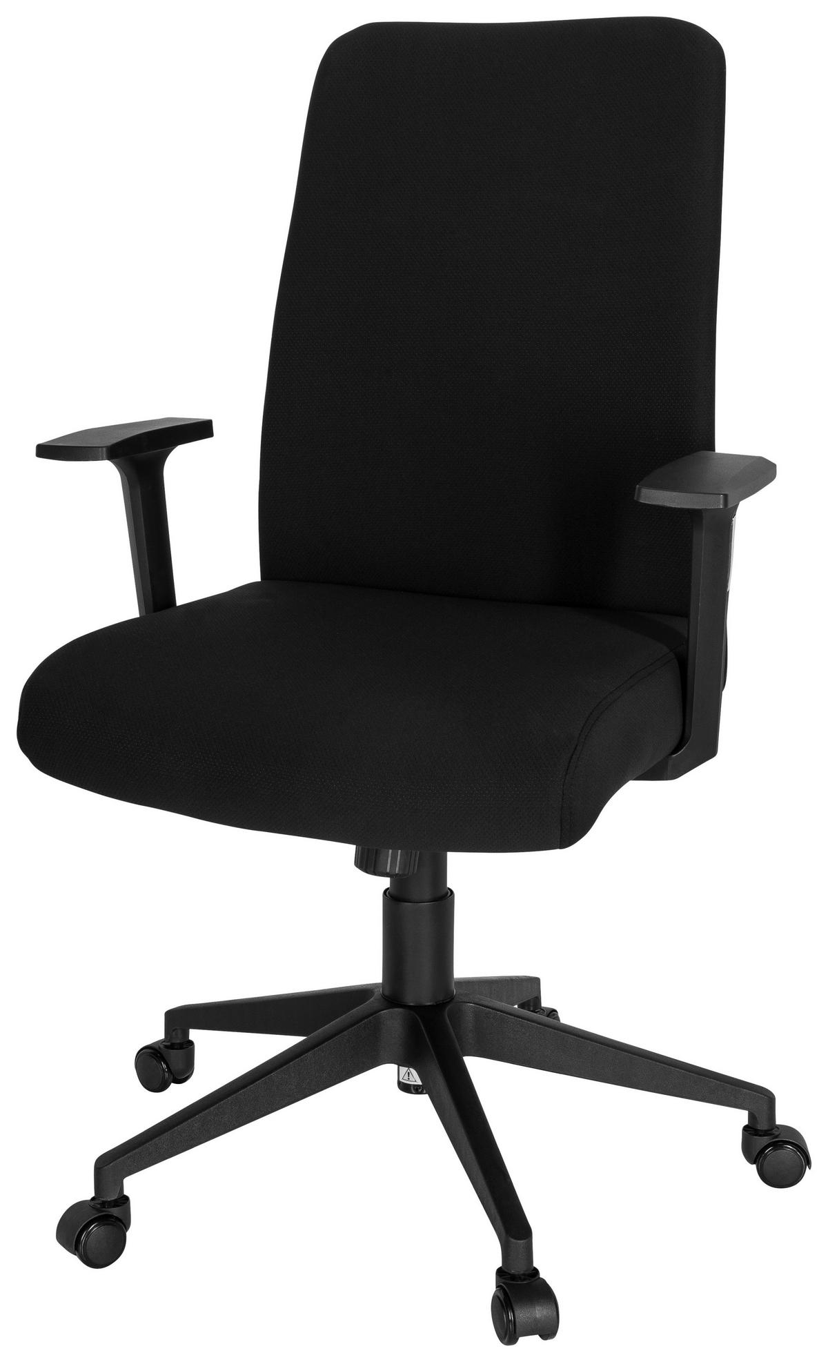 OTOČNÁ ŽIDLE, plochá tkanina, černá - černá, Moderní, textil/plast (65/120/62cm) - MID.YOU