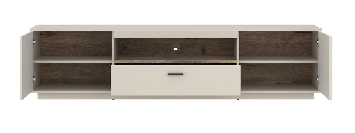 LOWBOARD - Kaschmir/Eichefarben, Design, Holzwerkstoff (210/51,9/50cm) - Livetastic