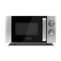 MIKROWELLE  - Silberfarben/Schwarz, Basics (46/26,5/36,5cm) - CASO Design